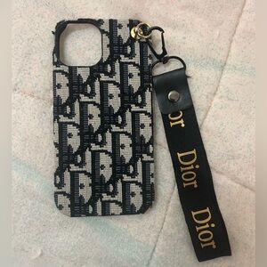 Jacquard Logo iPhone 14 Phone Case with Wristlet